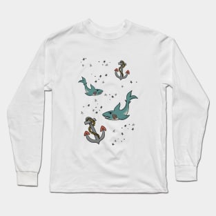 Sharks + Anchors Long Sleeve T-Shirt